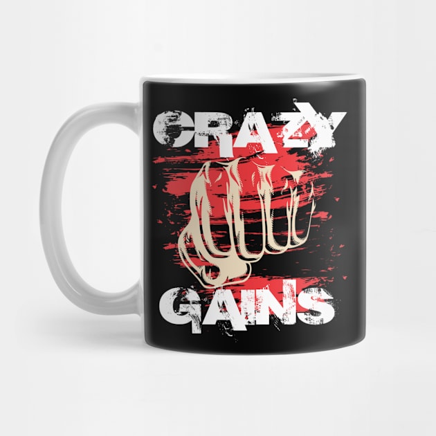 Crazy gains - Nothing beats the feeling of power that weightlifting, powerlifting and strength training it gives us! A beautiful vintage movie design representing body positivity! by Crazy Collective